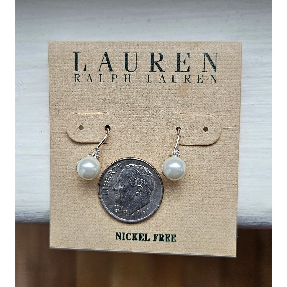 Lauren Ralph Lauren Faux Pearl Drop Earrings